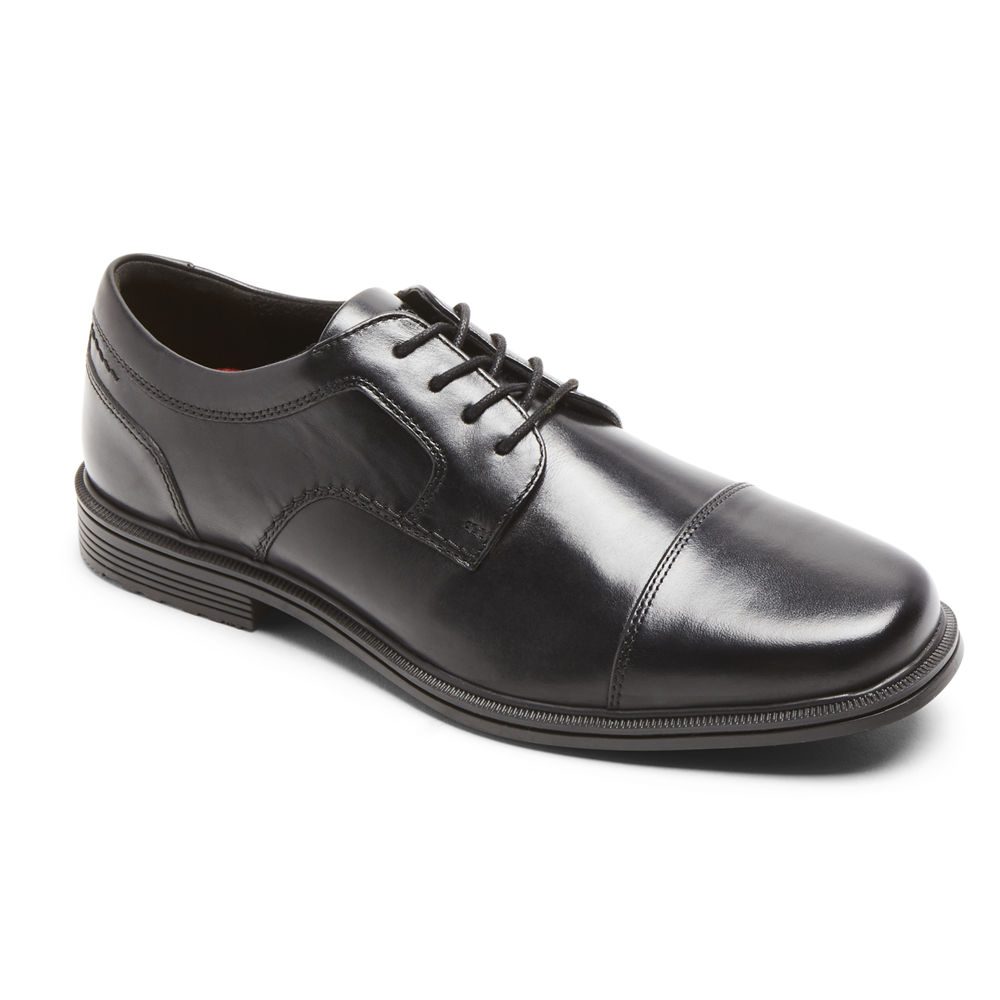 Rockport Oxfords Herre Svart - Robinsyn Waterproof Cap Toe - KPTW10695